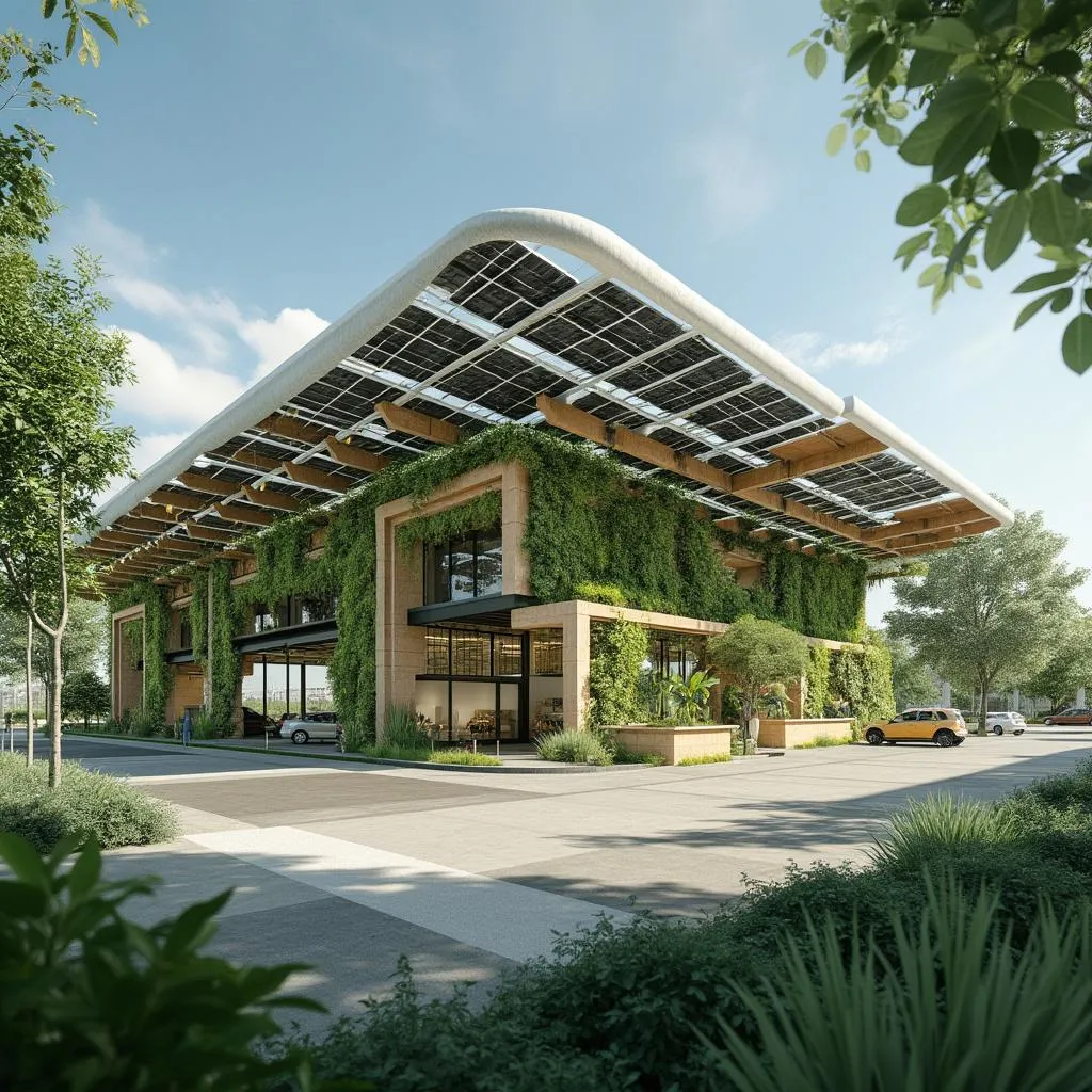 Estación YPF sustentable con paneles solares