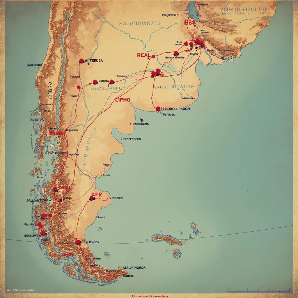 Mapa de estaciones YPF en Argentina